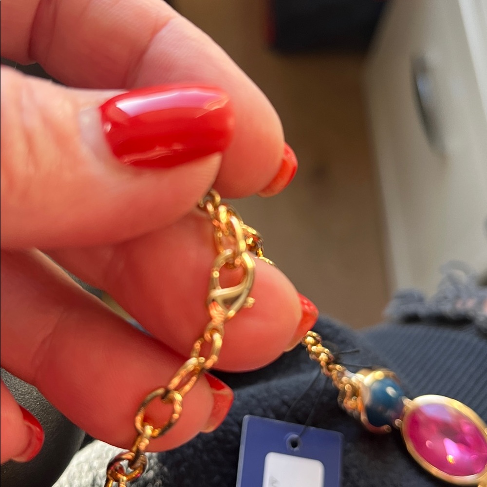 Kurt Geiger Vibrant Gemstone Necklace - Picture 7 of 9